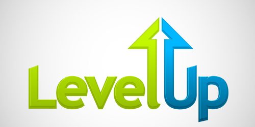 Vector level up message